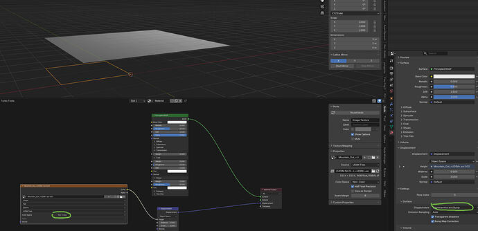 Material setup in blender